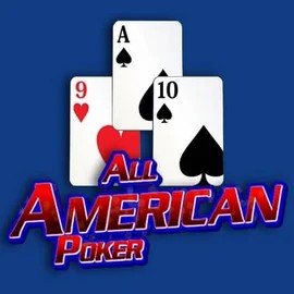All American Poker slot logo by RTG (Reel Time Gaming) at Rollflame Casino